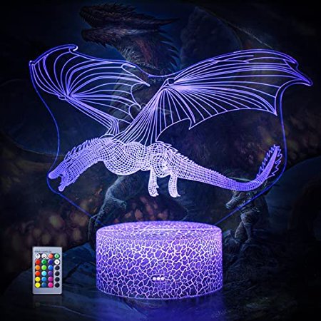 Dragon Nightlight with Remote & Touch Control 16 Colors & 4 Flashing Modes and Brightness Adjusted USB & Batteries Powered  Satisfying Present for Chi