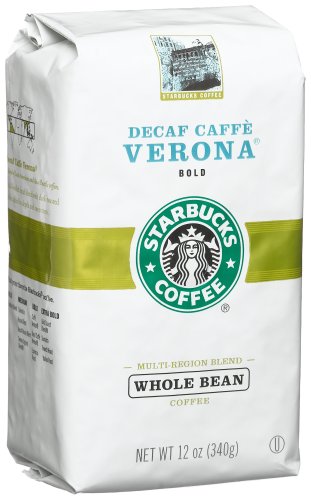 Starbucks Caffe Verona Coffee, Whole Bean, Decaf, 12-Ounce Bags (Pack of 3)