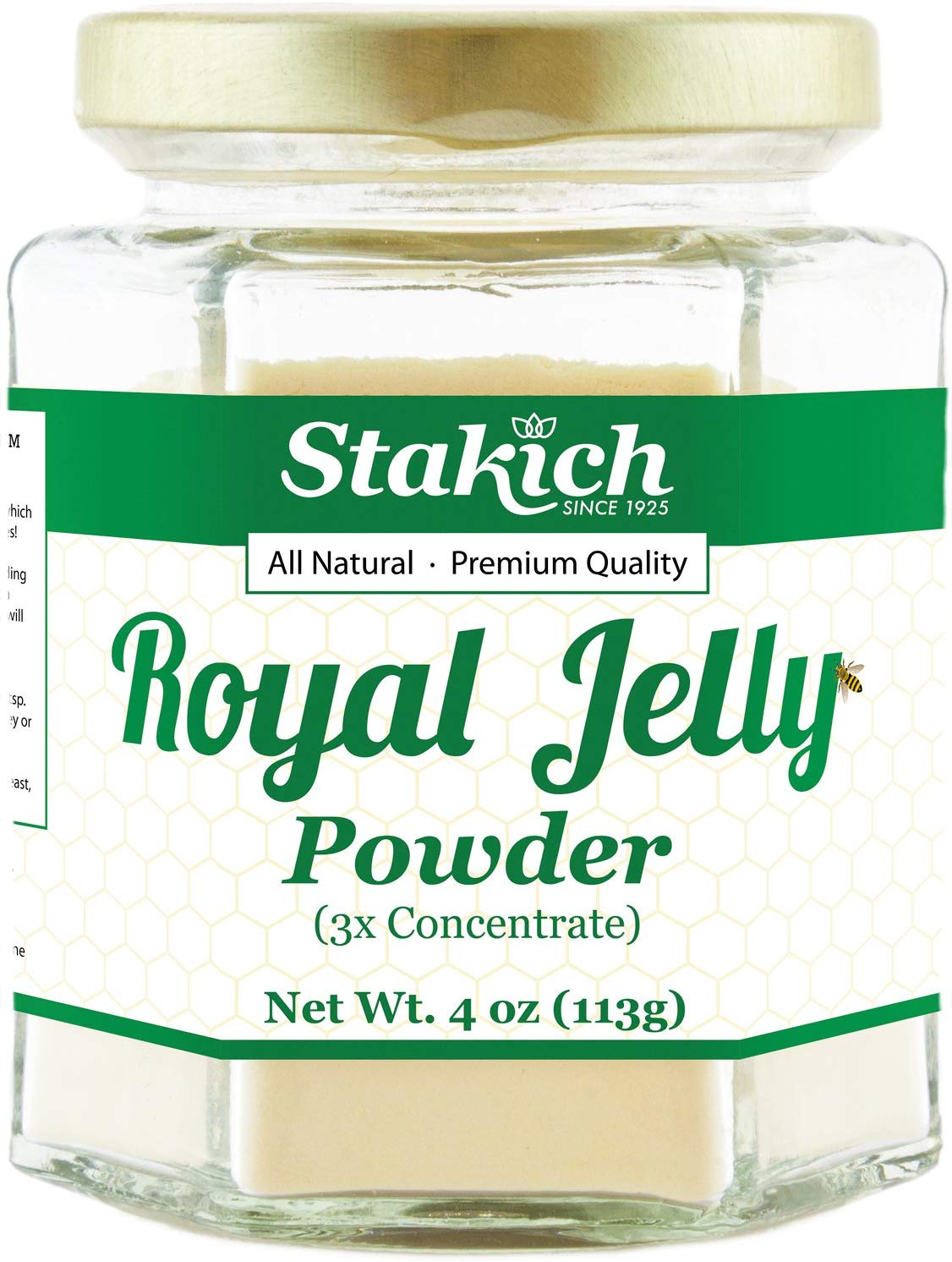 Stakich Royal Jelly Powder 4 Ounce - 3X Concentrate - Pure and Natural