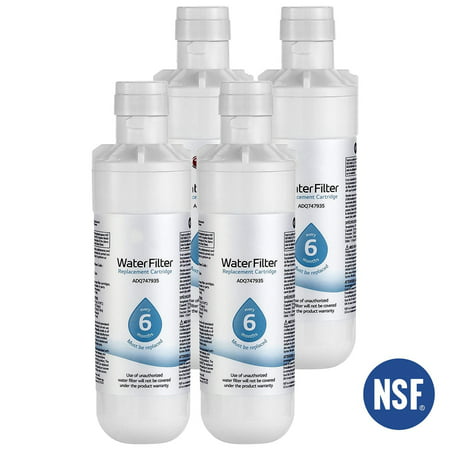 4PCS Refrigerator Water Filter Replacement  LT1000PC Refrigerator Water Filter ADQ747935 MDJ64844601  Kenmore 46-9980  ADQ74793501  ADQ74793502