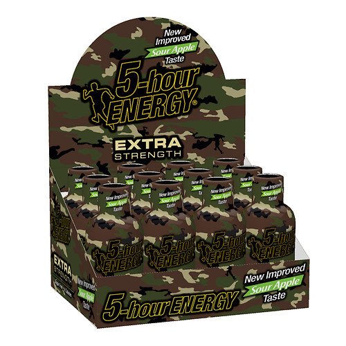 5-Hour Energy Extra Strength Energy Shot, 12 Pk, Sour Apple 1.93 Oz(Pack of 1)