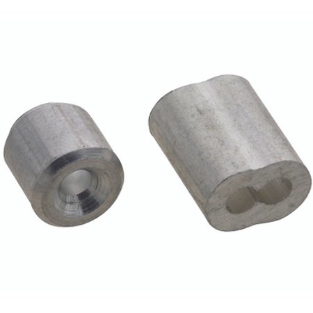 2pk National Hardware DLCA-8875 National Hardware N830-351 Ferrules and Stops Aluminum 3/32 Inch 2 Pack