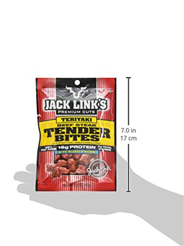 Jack Links Teriyaki Beef Steak Nuggets, 1.5-Ounce Bags (Pack of 10)