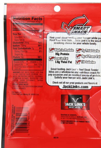 Jack Links Teriyaki Beef Steak Nuggets, 1.5-Ounce Bags (Pack of 10) thumbnail