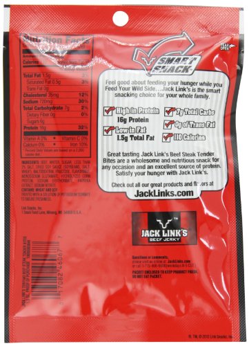 Jack Links Teriyaki Beef Steak Nuggets, 1.5-Ounce Bags (Pack of 10) thumbnail