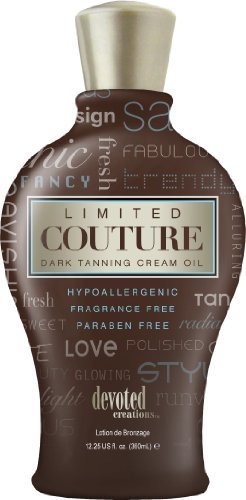 Devoted Creations Limited Couture Hypoallergenic Paraben Free Dark Tanning Creme Oil 12.25 Oz. Body Care / Beauty Care / Bodycare / BeautyCare