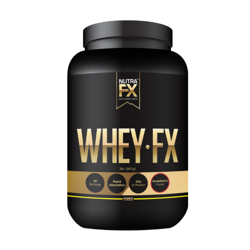 Nutrafx Ultra-filtered Whey Protein Concentrate 28 Serving 130 Calories 24g Protein Loaded with 5952mg BCAA 2 Lbs. {Strawberry} Supports Lean Muscle M