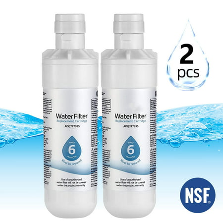 Refrigerator Water Filter Replacement  2PCS Refrigerator Water Filter for ADQ747935  MDJ64844601  L-G LT1000P  Kenmore 46-9980  9980  ADQ74793501  ADQ