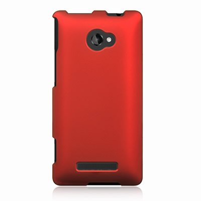 CoverON® Matte Snap-on RED RUBBERIZED Hard Case Cover for HTC 6990 / ONE / WINDOWS PHONE 8X ATT / TMOBILE with PRY- Triangle Case Removal Tool [WCM14 thumbnail