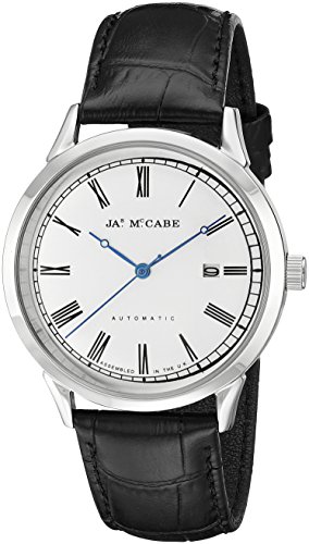 James McCabe Men's JM-1021-01 Heritage Analog Display Japanese Automatic Black Watch thumbnail