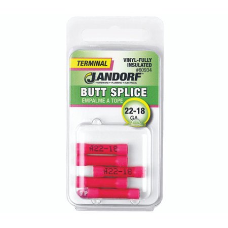 Jandorf JGAA-6974 Jandorf 60934 Terminal Butt Splice 22-18 Vinyl Insulated