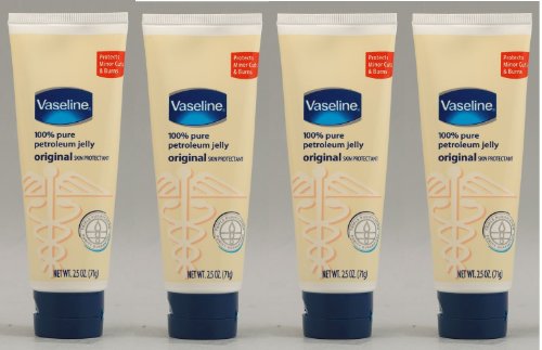 Vaseline 100% Pure Petroleum Jelly, 2.5 Oz / 71 G (Pack of 4)