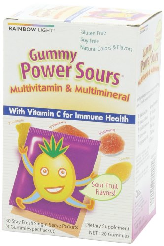Rainbow Light Gummy Power Sours Multivitamin & Multimineral, 30-Count Single Serve Packets thumbnail