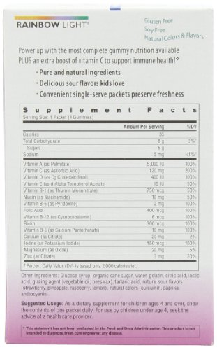 Rainbow Light Gummy Power Sours Multivitamin & Multimineral, 30-Count Single Serve Packets thumbnail