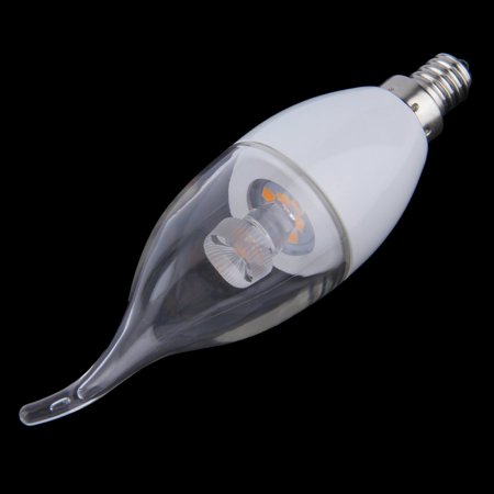 Just Clearance E12 3W Warm White SMD 3535 Candle Flame LED Light Bulb AC 85-265V Pointy