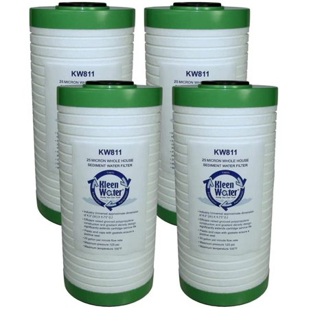 KleenWater KW811 Replacement Dirt  Rust and Sediment Water Filter Compatible with Aqua-Pure AP811  Big Blue  DGD-7525 and 4WH-HDGR-F01  25 Micron  4.5