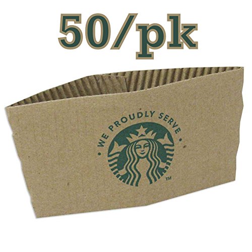Starbucks Coffee Cup Sleeves, 50 Jackets for Hot Cups, Fits 12, 16 and 20 Ounce Cups, Recycled and Made in the USA