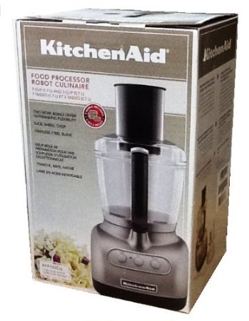 KitchenAid KFP720CU 7 Cup Food Processor with Mini Bowl and Blade, Contour Silver thumbnail