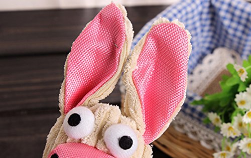JasGood Corduroy Cute Animal Shap Squeaky Durable Exercise Training Interactive Teeth Clean Dog Puppy Toy Pet Plaything for Medium Small Dog JG168-Pin thumbnail