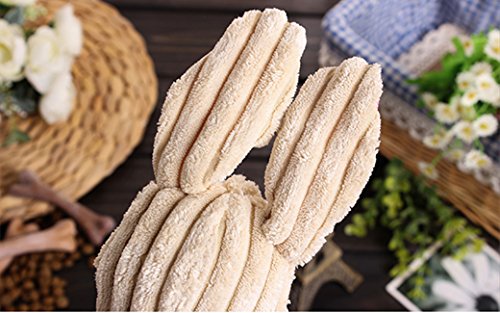 JasGood Corduroy Cute Animal Shap Squeaky Durable Exercise Training Interactive Teeth Clean Dog Puppy Toy Pet Plaything for Medium Small Dog JG168-Pin thumbnail