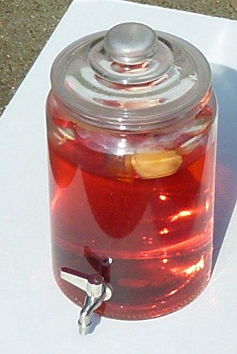 Murero Glass Cold Drink Beverage Dispenser Made in Italy 1.5 Gal with Stainless-Steel and Silicone Spigot. Gift - Iced Tea - Sangria - Fresh Juices thumbnail