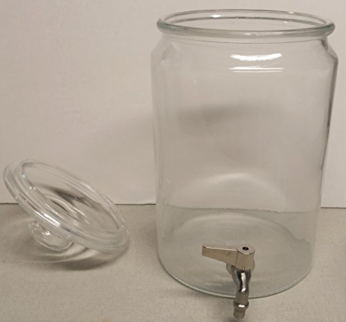 Murero Glass Cold Drink Beverage Dispenser Made in Italy 1.5 Gal with Stainless-Steel and Silicone Spigot. Gift - Iced Tea - Sangria - Fresh Juices thumbnail