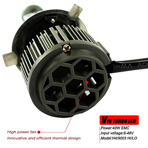 SL 2 Gen 40W H4 Hi/Lo Dual Beam Car LED Headlight Lamp Conversion Kit 4800Lum thumbnail