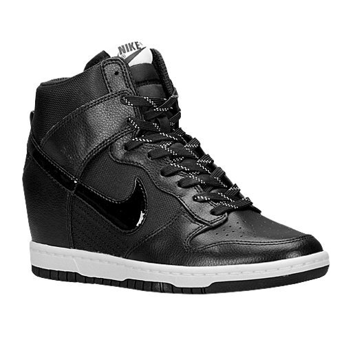 Nike WOMEN DUNK SKY HI ESSENTIAL Black White 10 SNEAKERS