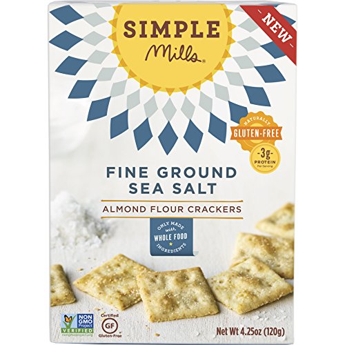 Simple Mills Almond Flour Crackers, Fine Ground Sea Salt, 4.25 Oz