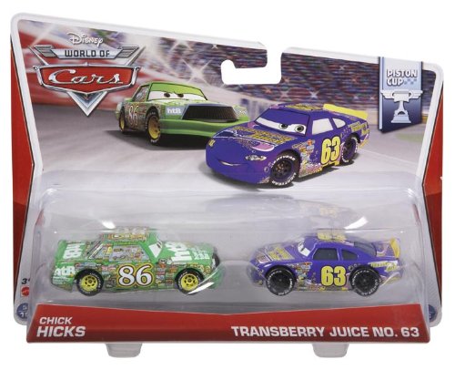 Disney World of Cars Diecast Vehicle 2-Pack: Chick Hicks & Transberry Juice No. 63 thumbnail