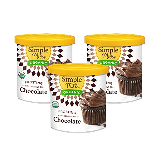 Simple Mills Organic Frosting, Chocolate - Gluten Free, Vegan, Made with Organic Coconut Oil, 10 Ounce (Pack of 3)