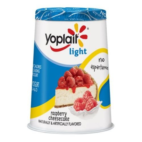 Yoplait Light Raspberry Cheesecake Fat Free Yogurt, 6 Ounce -- 12 per Case.