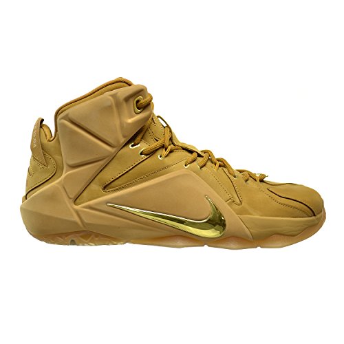 Nike Lebron XII EXT QS Men's Shoes Wheat/Metallic Gold-Wheat 744287-700 (10 D(M) US)