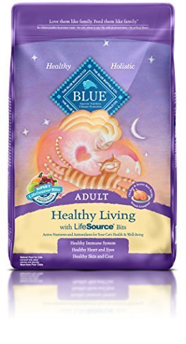 Blue Buffalo Healthy Living Natural Adult Dry Cat Food  Chicken & Brown Rice 15-lb
