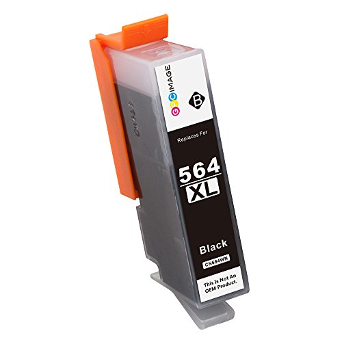GPC Image Compatible Ink Cartridge Replacement for HP 564XL 564 XL to Use with DeskJet 3520 3522 Officejet 4620 Photosmart 5520 6510 7520 7525 (4 Blac thumbnail