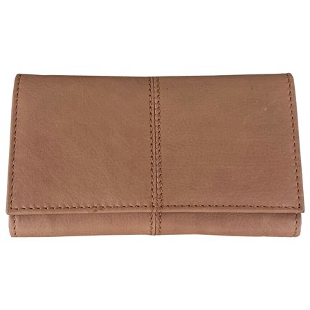 Tan Leather Full Size Snap Tobacco Pouch Holds 2 Oz Pipe Tobacco - 9306