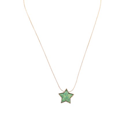 Ladies Fashion Diamond Necklace Star Crystal Clavicle Chain Pendant SA9