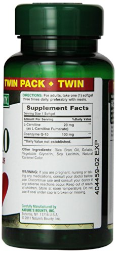 Nature's Bounty Co Q-10 100 Mg Twin Pack, 60 + 60 Rapid Release Softgels thumbnail