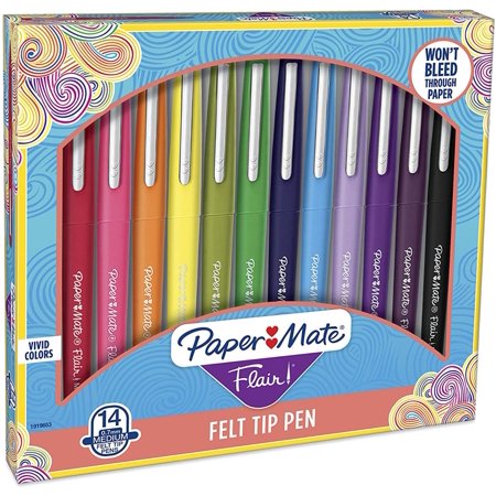 Paper Mate Flair Felt Tip Pens  Medium Point  Limited Edition Candy Pop Pack  Pack of 32 (1979425)