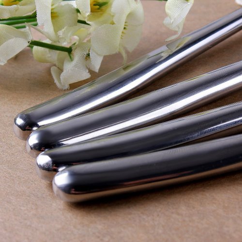 Korean Stainless Steel Rice Soup Iced Tea Spoon Coffee Spoon Cold Drink Spoon Fruit Juice Long Ice Scoop Long Handle Great Circle 8Pcs thumbnail