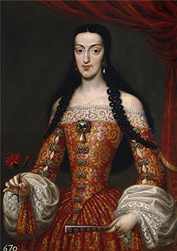 The Perfect Effect Canvas of Oil Painting 'Garcia Hidalgo Jose Maria Luisa De Orleans Reina De Espana Ca. 1679 ' ,size: 24 X 34 Inch / 61 X 87 Cm ,thi thumbnail