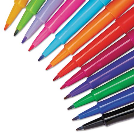 Point Guard Flair Felt Tip Porous Point Pen  Stick  Medium 0.7 Mm  Assorted Ink and Barrel Colors  12/pack | Bundle of 2 Sets