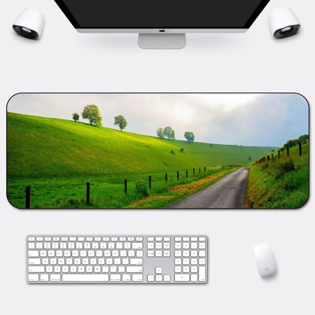 Extended Large Non-Slip Gaming Mouse Pad with Easy to Clean  Water Resistant Desk Pads for Mac PC Gamers Office Work Home Prairie Path 900x400x4mm