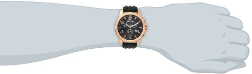Sector R3271689003 Men S Chronograph Quartz Watch - 48.26mm Black Dial  Rose Gold-Tone Stainless Steel Case  Black Leather Strap