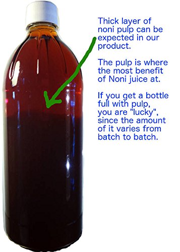 Raw Unpasteurized Fermented 100% Pure Noni Juice Direct from Maui, Hawaii - 32oz - (1 Bottle) thumbnail