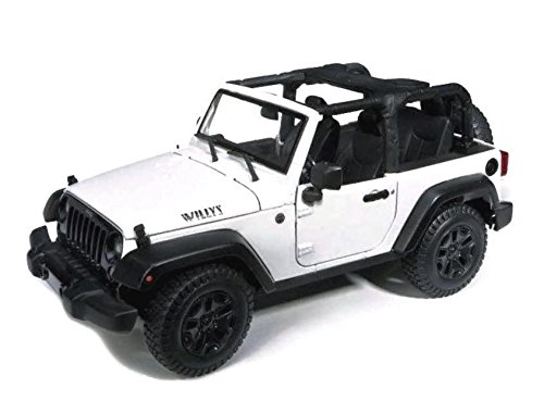 New 1:18 W/B SPECIAL EDITION - WHITE 2014 JEEP WRANGLER WILLYS EDITION Diecast Model Car by Maisto