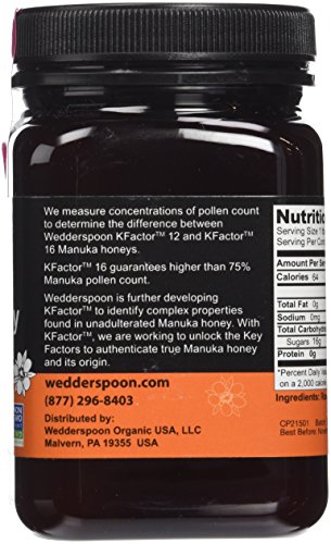 Wedderspoon Raw Manuka Honey Active 16+, 17.6-Ounce Jar (two Pack) thumbnail
