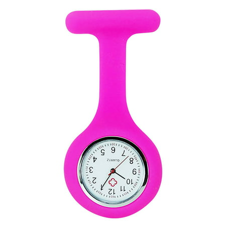 A#3943，Silicone Nurse Watch Brooch Tunic Fob Watch with Free Battery，P*3943 IF4