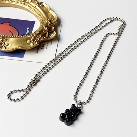 MAKITED Gummy Bear Necklace Resin Candy Color Cartoon Pendant Chain for Women Girls Jewelry Gifts