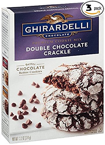Ghirardelli Premium Cookie Mix, Double Chocolate Crackle, 13.205 Ounce (Pack of 3)